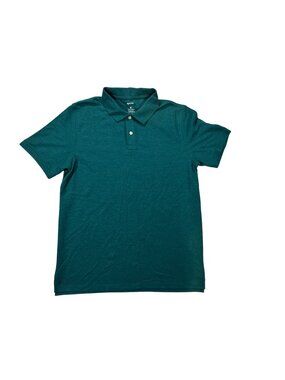 Sonoma Goods For Life Mens Polo Shirt Medium Teal Short Sleeve Casual